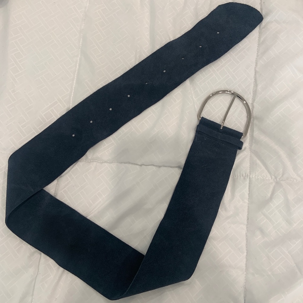 Real suede belt